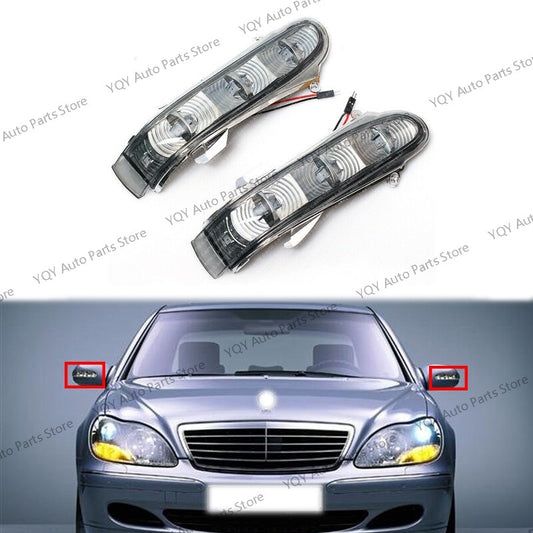 Pair for Mercedes-Benz W220 W215 S/CL 1999-2003 Side Mirror Turn Signal Light