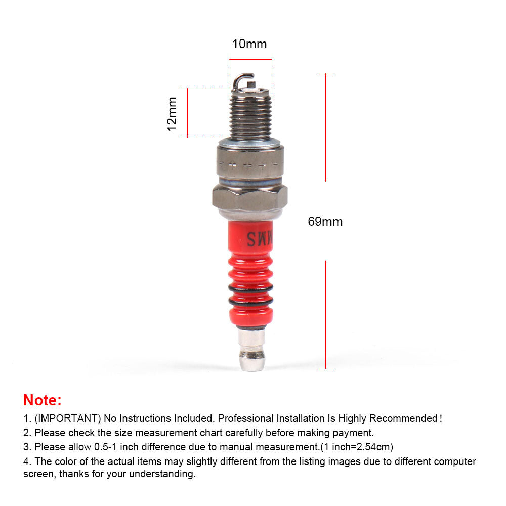 2Pcs Iridium Spark Plug A7TC For 50cc-150cc Motorcycles Beach Bikes Dirt Bikes