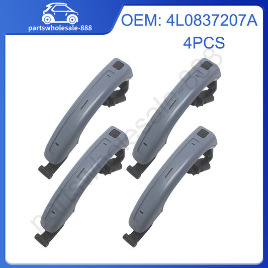 4-piece set of unpainted exterior door handles for Audi Q7 2010-2015 4L0837207A