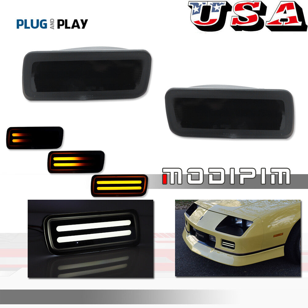 SWITCHBACK Dynamic Amber and White DRLs/Turn Signals for Chevrolet Camaro 85-92