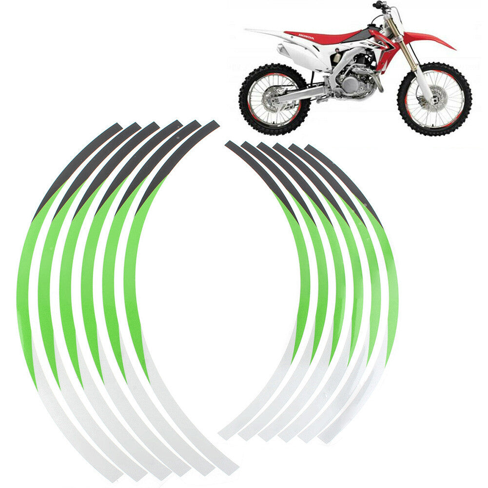 21 18 Rim Wheel Decals Fit for Honda CRF 250L/ RALLY CRF 300L /RALLY CRF230L Green
