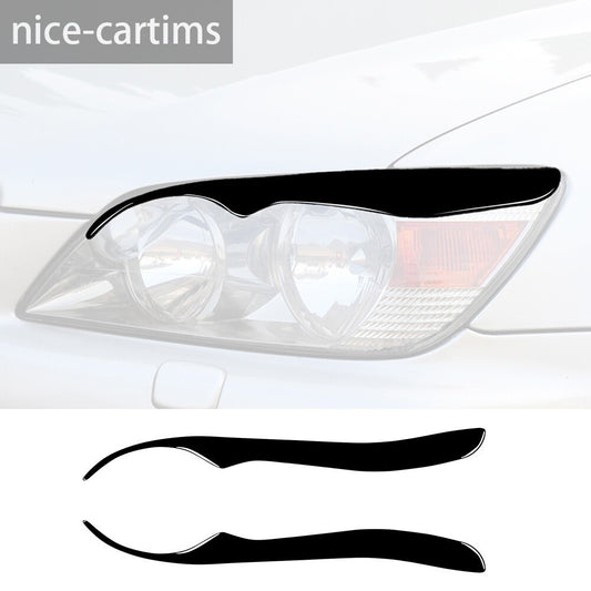 Piano Black Headlight Eyebrow Trim for Lexus IS300 IS200 RS200 ALTezza 1998-2005