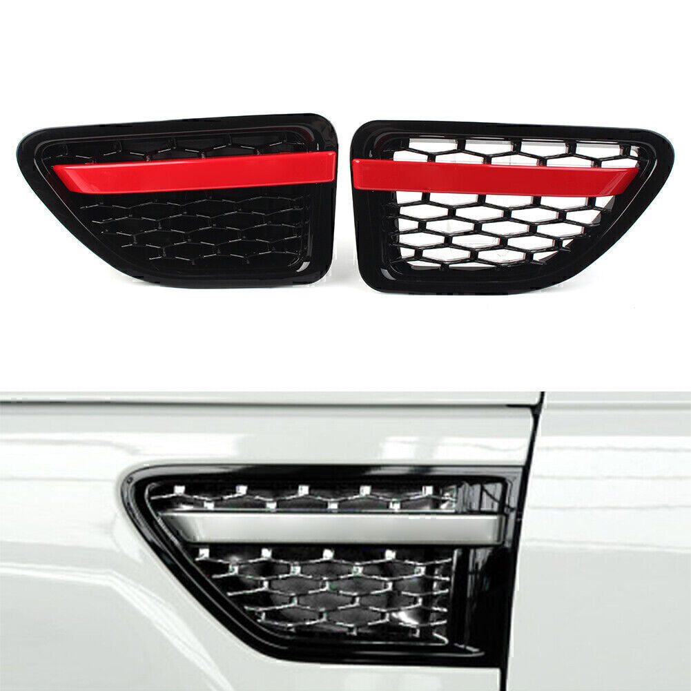 Front Fender Air Vent Grille Grill Fit for Land Rover for Range Rover Sport Black Red