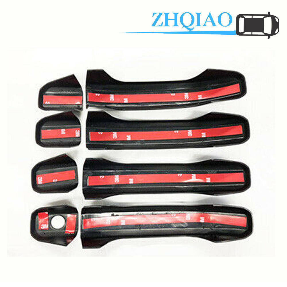 Crew Black Door Handle Covers Trim Fits for Chevrolet Silverado 2500 3500 2014-2019