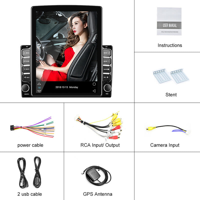 Android Radio GPS Navigation Video Player Autoradio 9.7 Vertical Screen