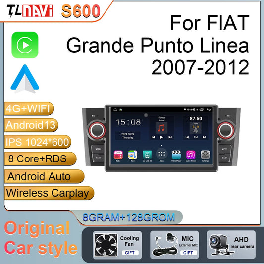 for Fiat Grande Punto Linea 2007-2012 Car Radio CarPlay GPS Multimedia Player