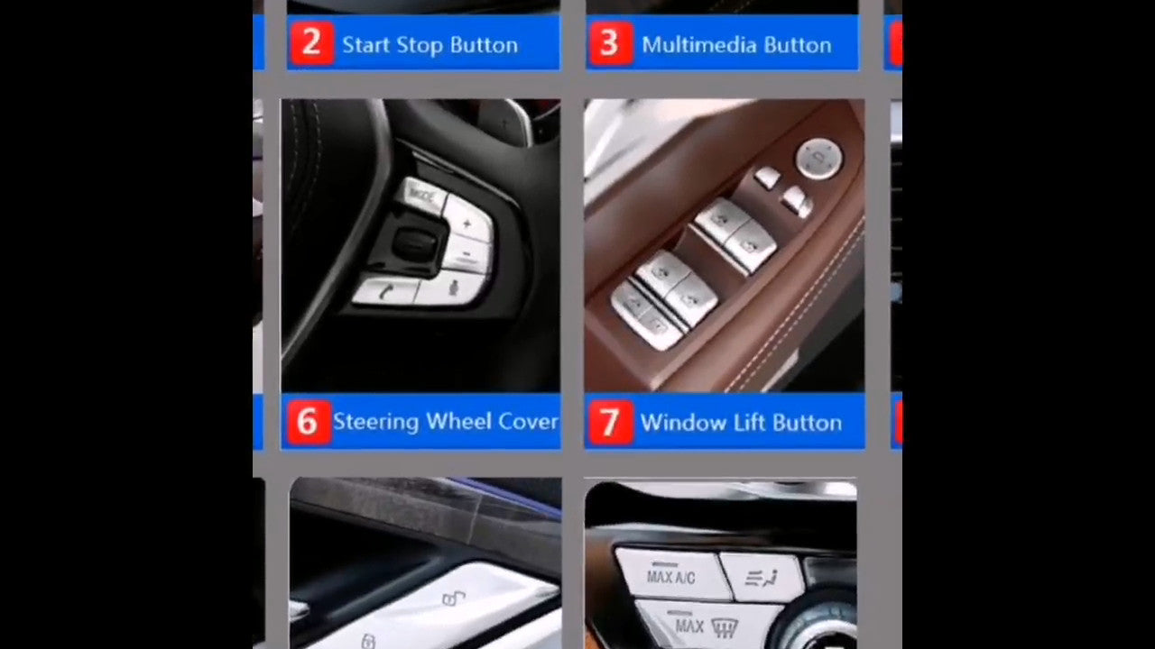 Stainless for BMW 5 Series G30 Car Console GPS Navigation Cover Trims 2018-2020