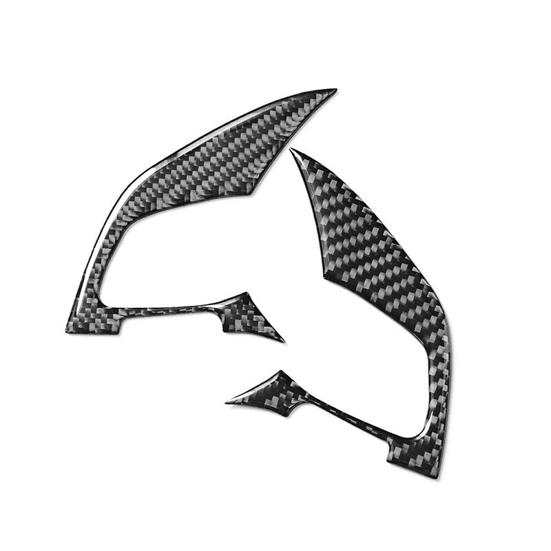 Carbon Fiber Steering Wheel Button Decorative Trim Cover for VW for Golf MK7 2014-19