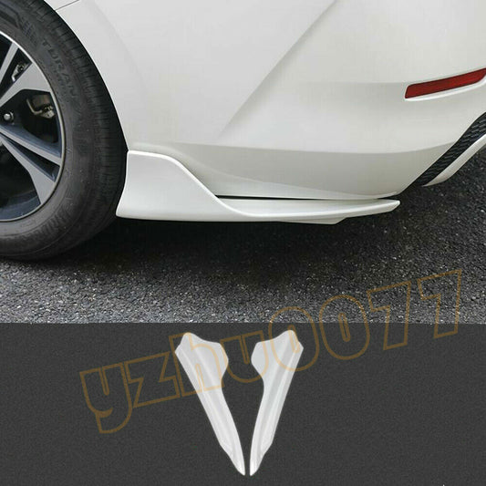 White ABS Rear Bumper Side Corner Spoiler Guard Trim for Nissan Sentra 2020-2023