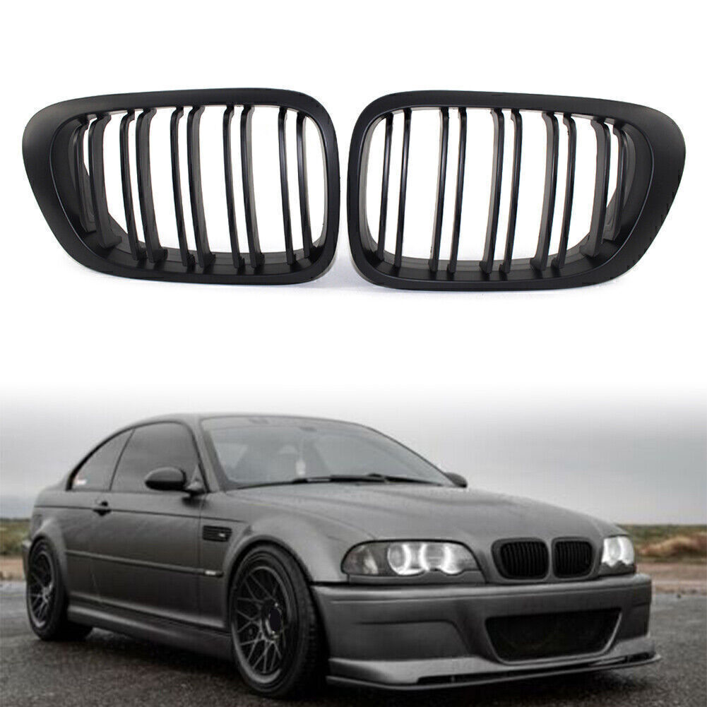 Front Kidney Grille Bumper Grille for BMW 3-Series for BMW M3 Coupe 2000-2007 Black