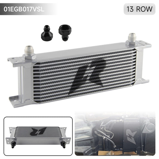 13 Row AN8 Stacked Plate Oil Cooler 6AN Adapter Universal Aluminium Radiator SL