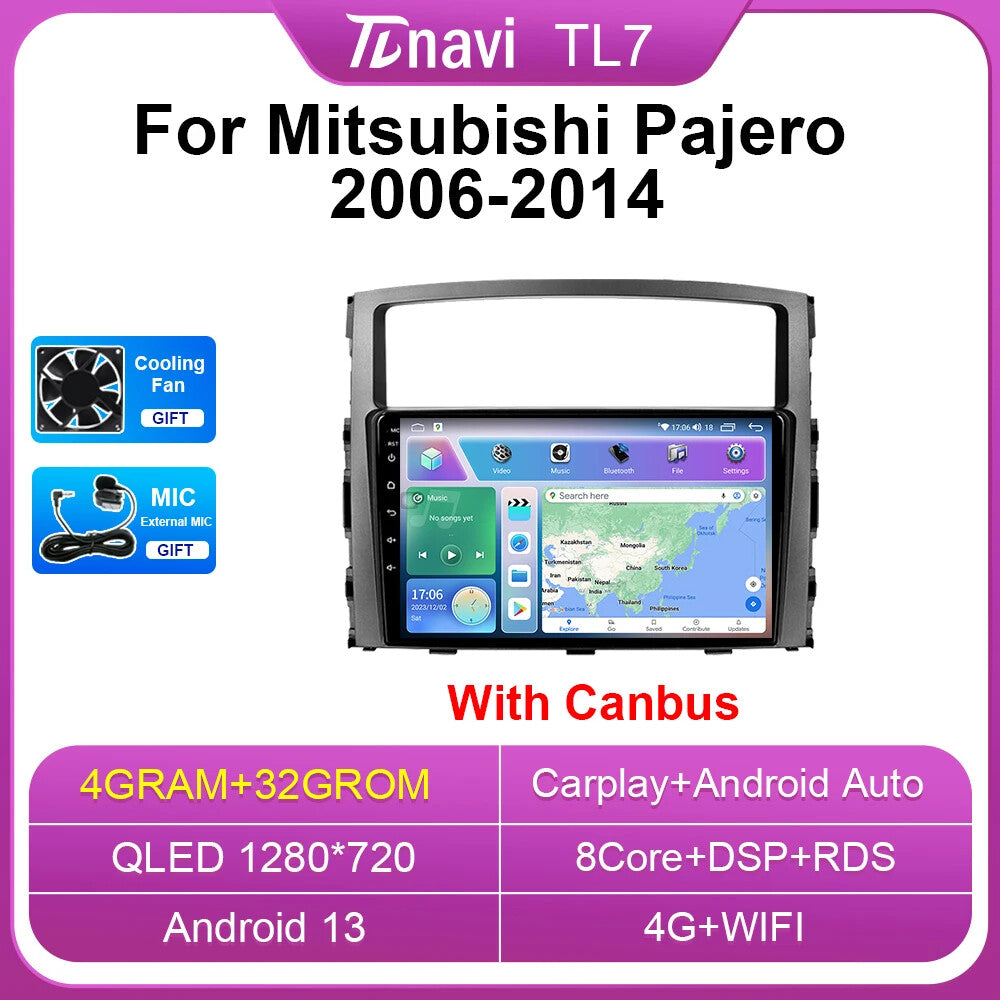 for Mitsubishi for Pajero 4 V80 V90 Android Car Radio Multimedia Player GPS Screen