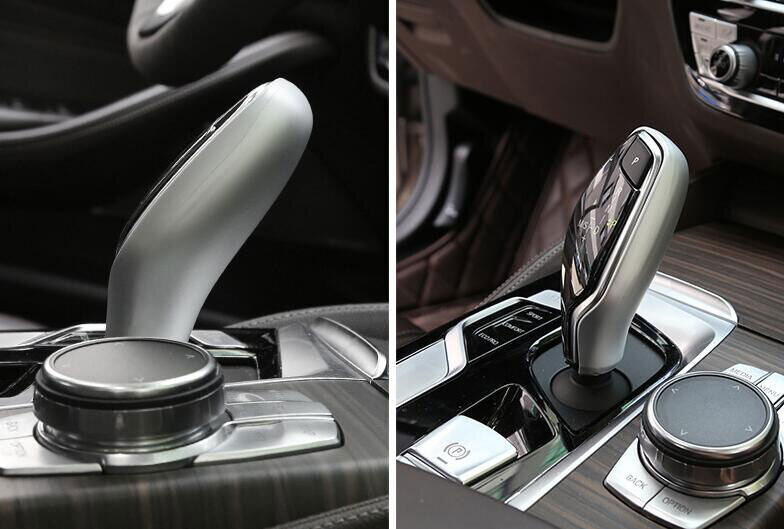 ABS Central Console Gear Shift Knob Trim Silver for BMW 5 Series G30 2018-2022