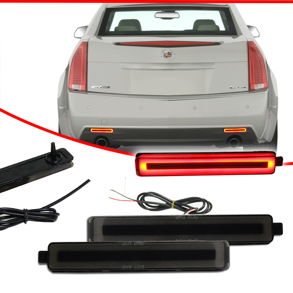 Red LED smoke reflector lights for 2005-2009 for Chevrolet Equinox/Trailblazer SS.