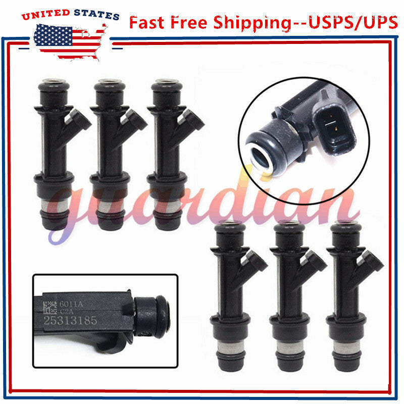 6Pcs Fuel Injectors 25313185 for Chevy Trailblazer for Buick for GMC Envoy 4.2L 02-04