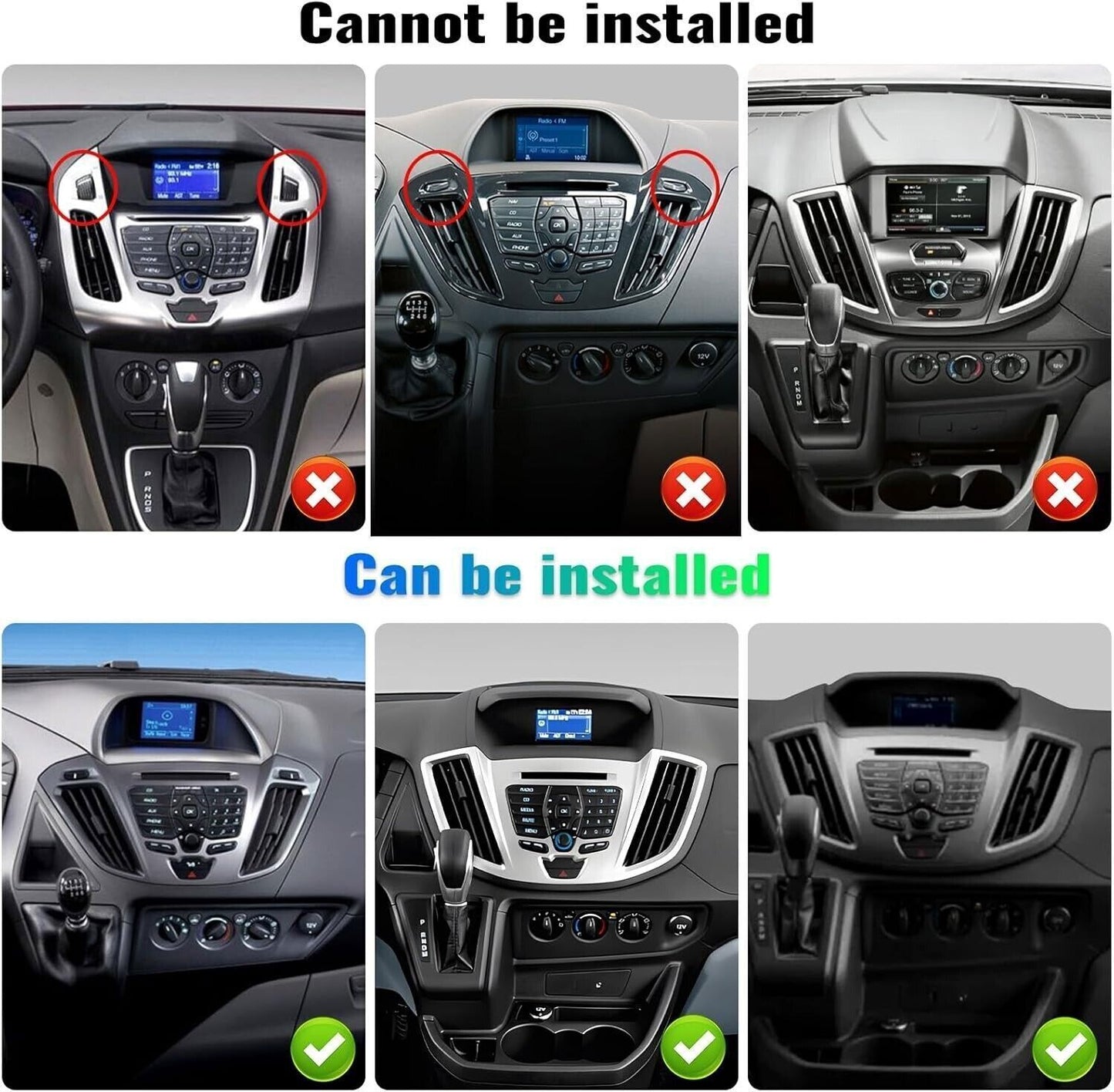 Compatible with 2015-2019 for Ford Transit 150 250 350, Android 13, CarPlay, Car Stereo Radio, GPS