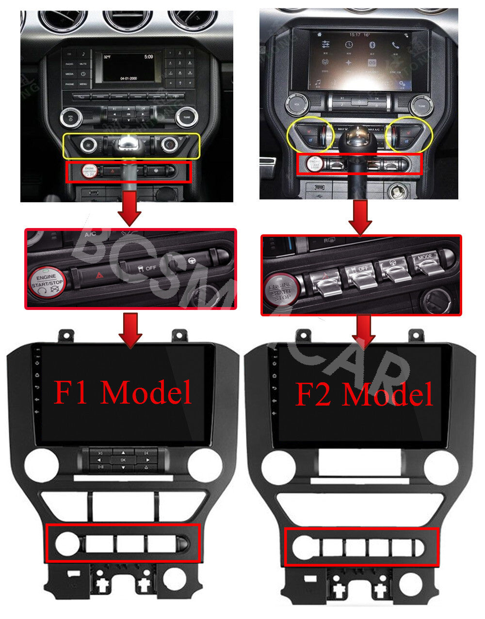 Android Car MP5 Player GPS Navi Radio Stereo Fit for Ford for Mustang 2015-2021