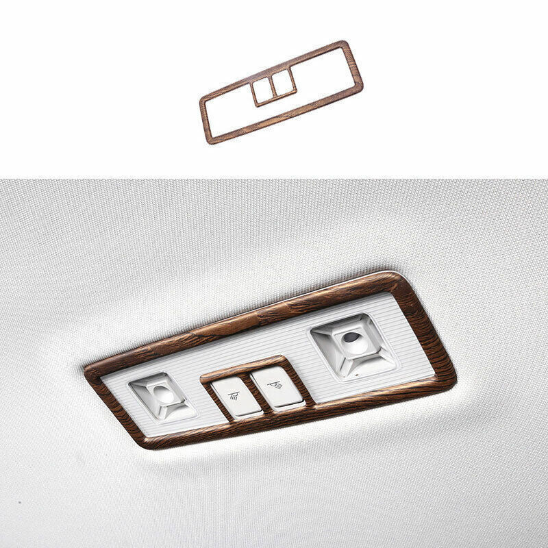 1P for Volkswagen Atlas 2018-2023 Wood Grain Rear Reading Light Lamp Frame Trim