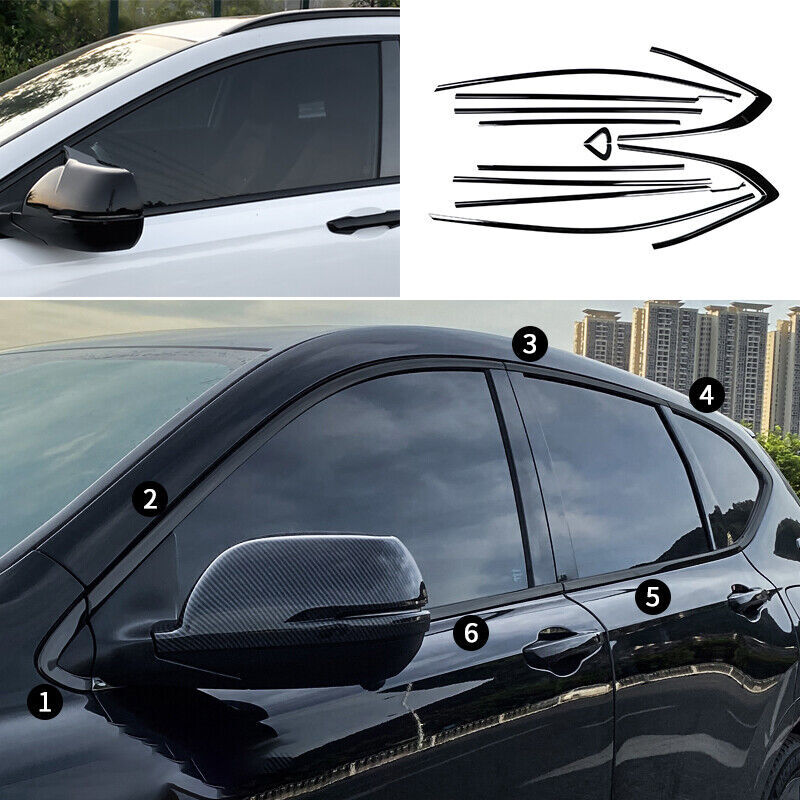 Black SUS for Honda CRV CR-V 2017-2021 Window Molding Trim Decoration Strips 12X