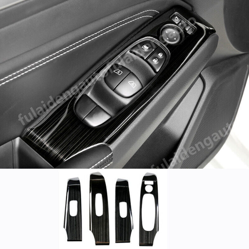 for Nissan Altima 2019-2022 Stainless Black Window Lift Switch Panel Cover Trim