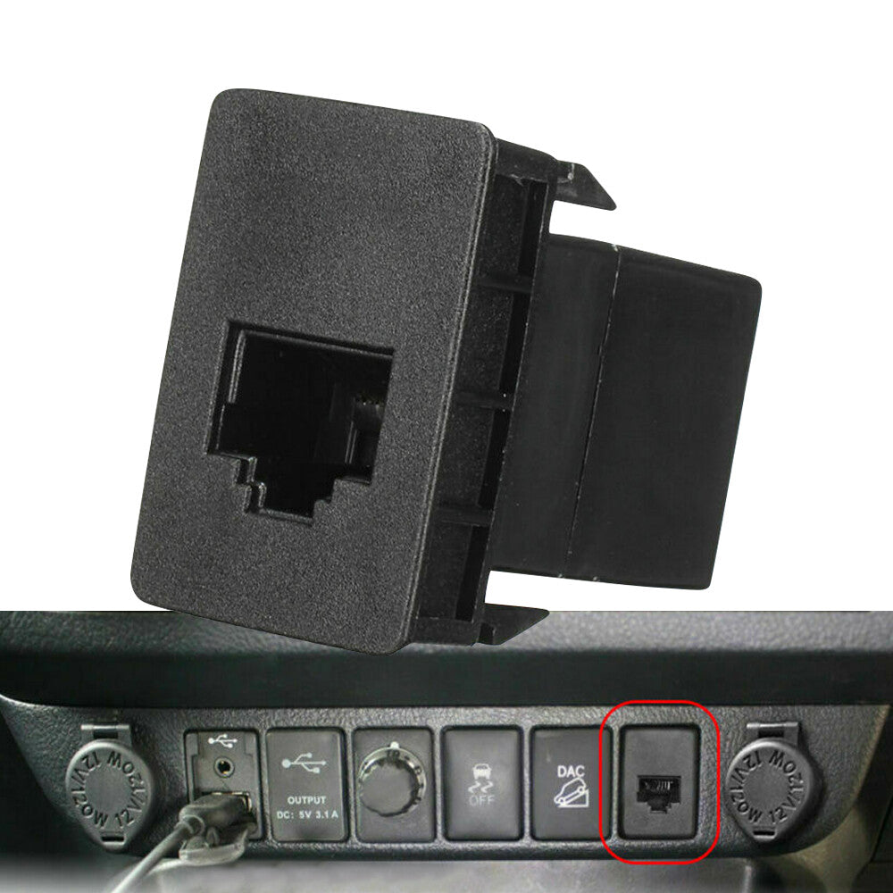 RJ45 UHF Radio Switch Panel Dash Socket Black fit for Toyota Prado Hilux Landcruiser
