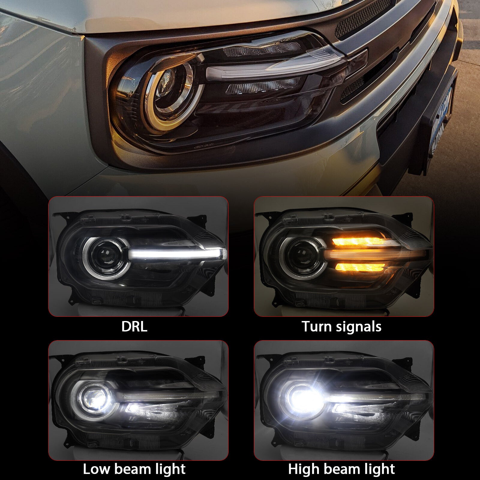 Suitable for 2021-2024 for Ford for Mustang Sport with LED Signature Projector Headlights for Passengers