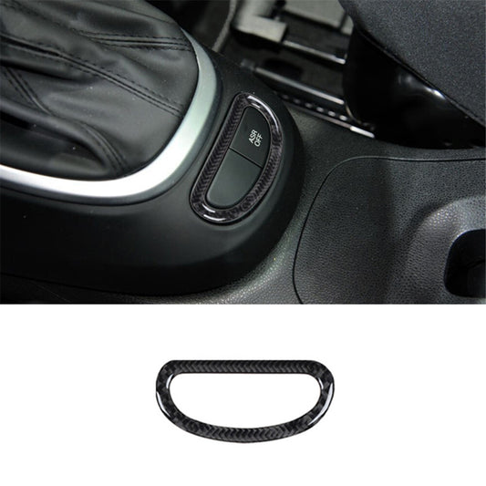 Carbon Fiber Gear Shift Console Button Trim For 2014-2017 for Fiat 500L