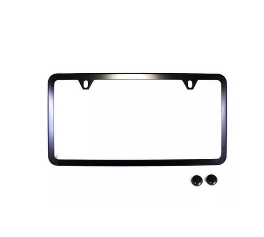 1 piece car license plate frame cover cap trunk 2-hole black for Genesis