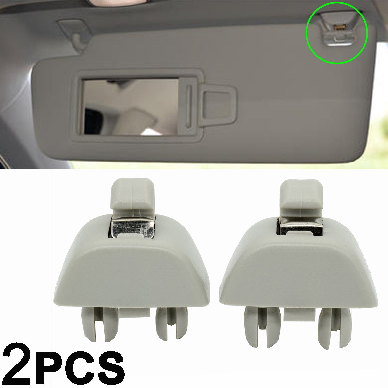 2x sun visor mount holder clip iron chopping for Audi A3 for A4 , S4 S6 for VW for Skoda