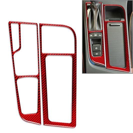 Central Console Gear Shift Frame Cover Trim Red for Hyundai Sonata 9th 15-19 LHD