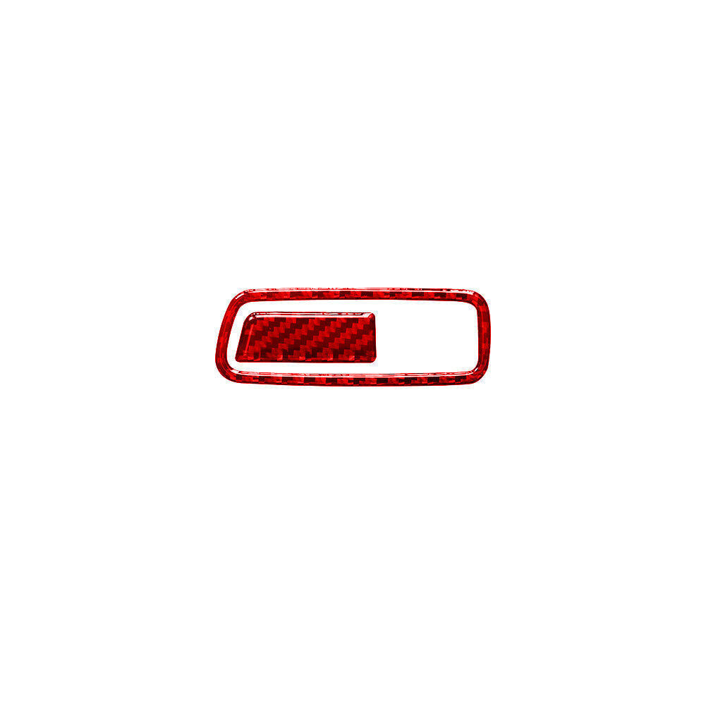 3X Red Carbon Fiber Passenger Glove Box Latch Trim Cover for KIA Sedona 2015-16