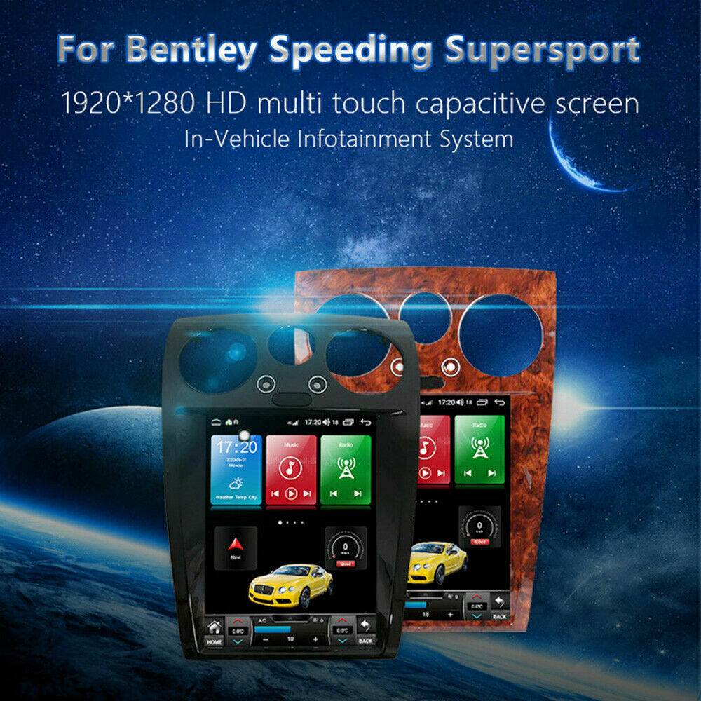 12.1 Android 11 Radio Vertical Screen Car GPS for Bentley Flying Spur 2005-2012