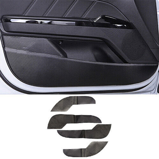 for Kia K5 2021-2023 Carbon Fiber Leather Door Anti Kick Panel Board Cover Trim