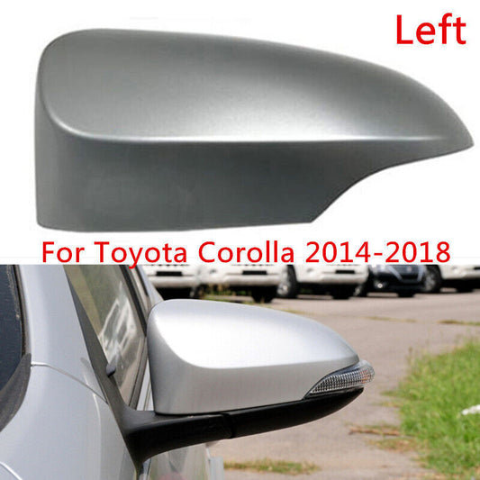 Silver Left Side Rearview Mirror Cap Cover Shell for Toyota for Corolla 2014-2018