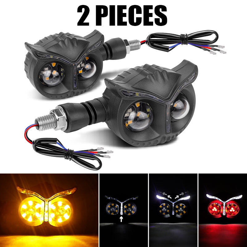 2X Universal Motorcycle LED Turn Signal Light Running Indicators Tail Lamp 12V