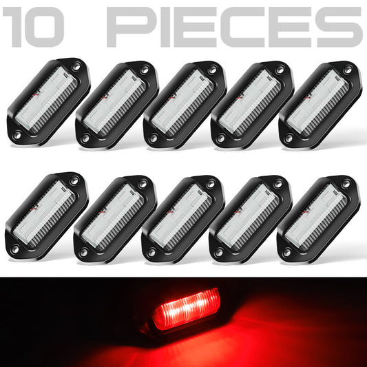10X Universal LED License Plate Tag Light Lamp Red For Truck SUV Trailer RV Van