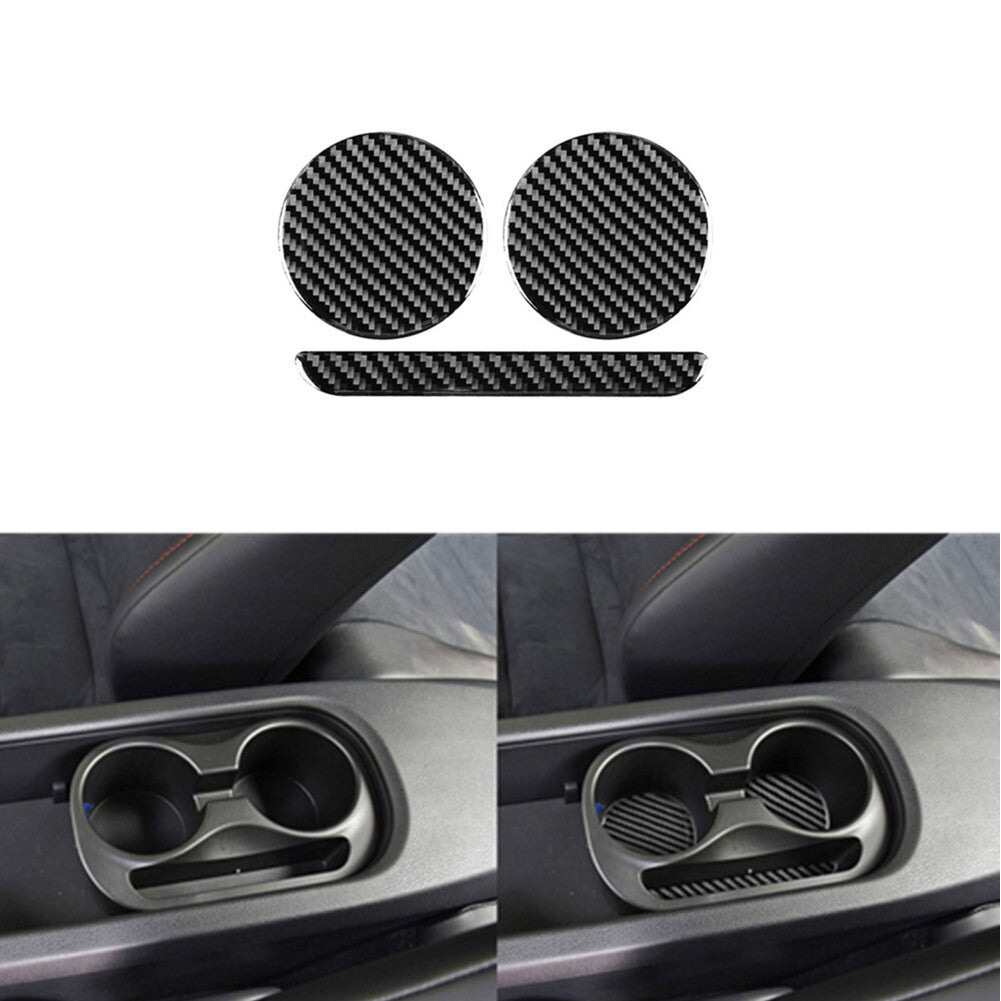 Carbon Fiber Rear cup holder groove pad Trim for Toyota 86 for Subaru BRZ 2016-2020