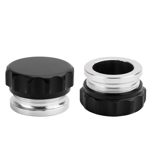 2pc 1.5 Aluminium Alloy Weld On Filler Neck And Cap Oil, Fuel, Water Tank Black