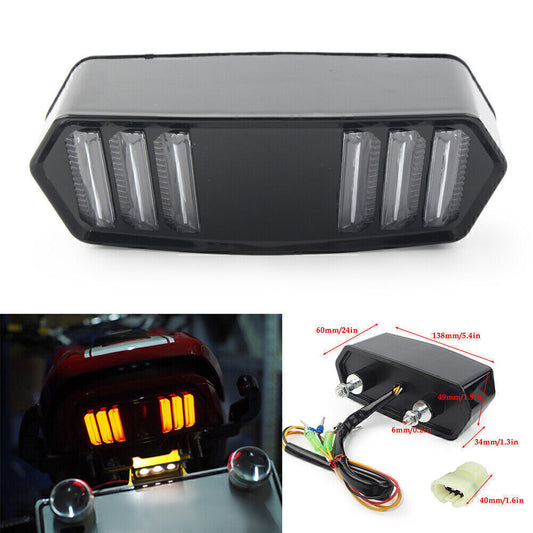 Motorcycle LED Brake Tail Light Rear Turn Signal Fit for Honda MSX 125 CBR650F Black