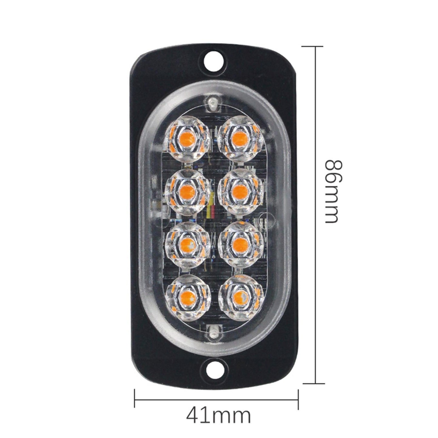 DC 12V-24V 24W Universal Car Truck 8-LED Emergency Flash Light Signal Lamp 6500K