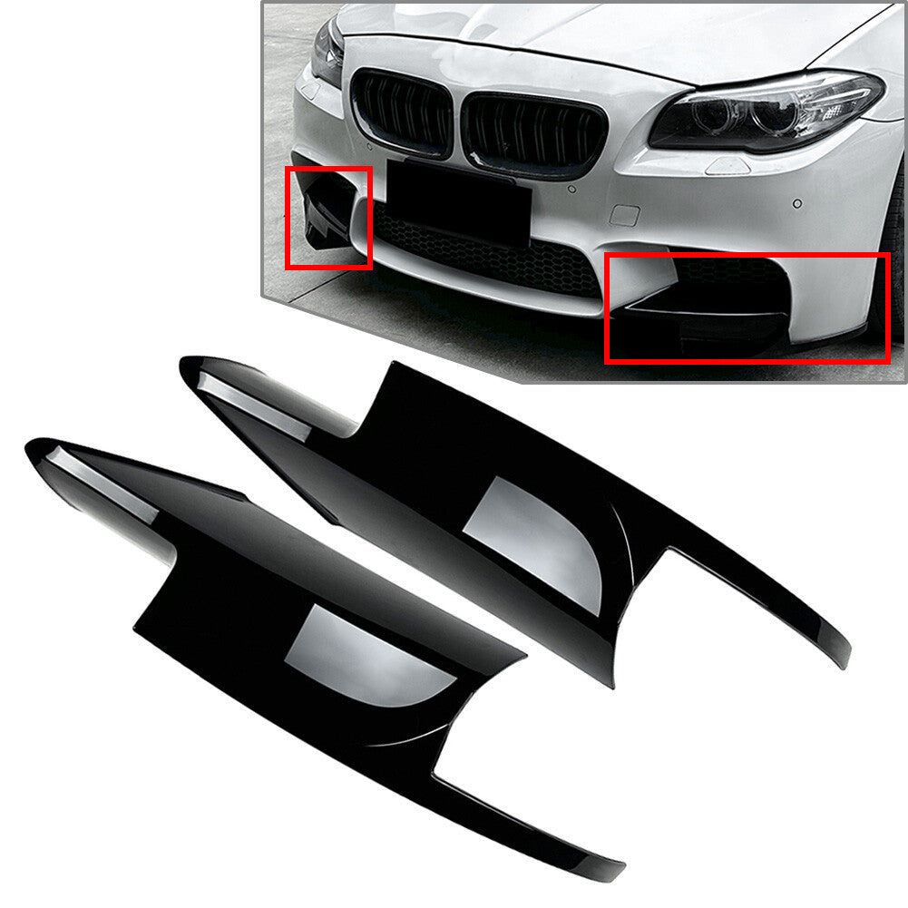 Front Side Corner Splitter Spoiler Black for BMW 5 Series F10 F11 M5 2011-2017