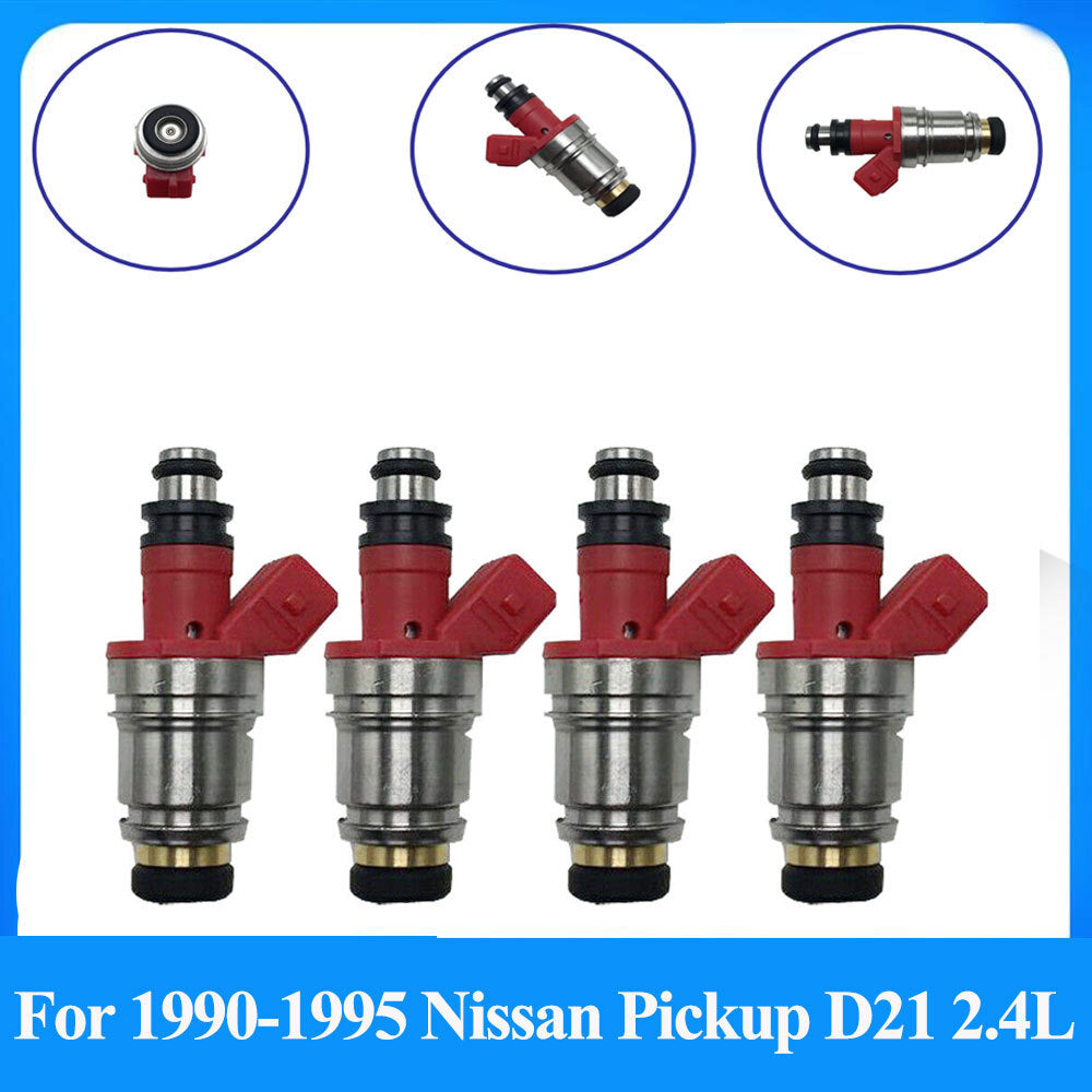 4-pack fuel injectors JS21-1 16600-86G00 for 1990-1995 for Nissan Pickup D21 2.4L