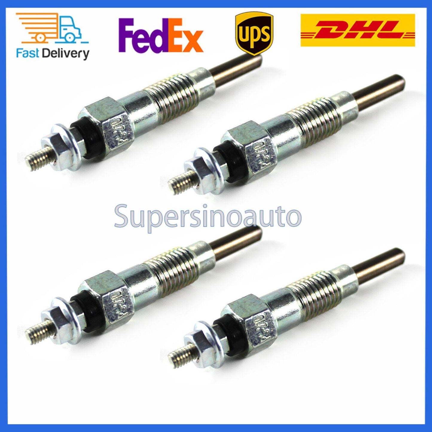 New 4PCS YM119717-77800 Glow Plug for Yammer 4D98E 4TNE98 4D94E Forklift