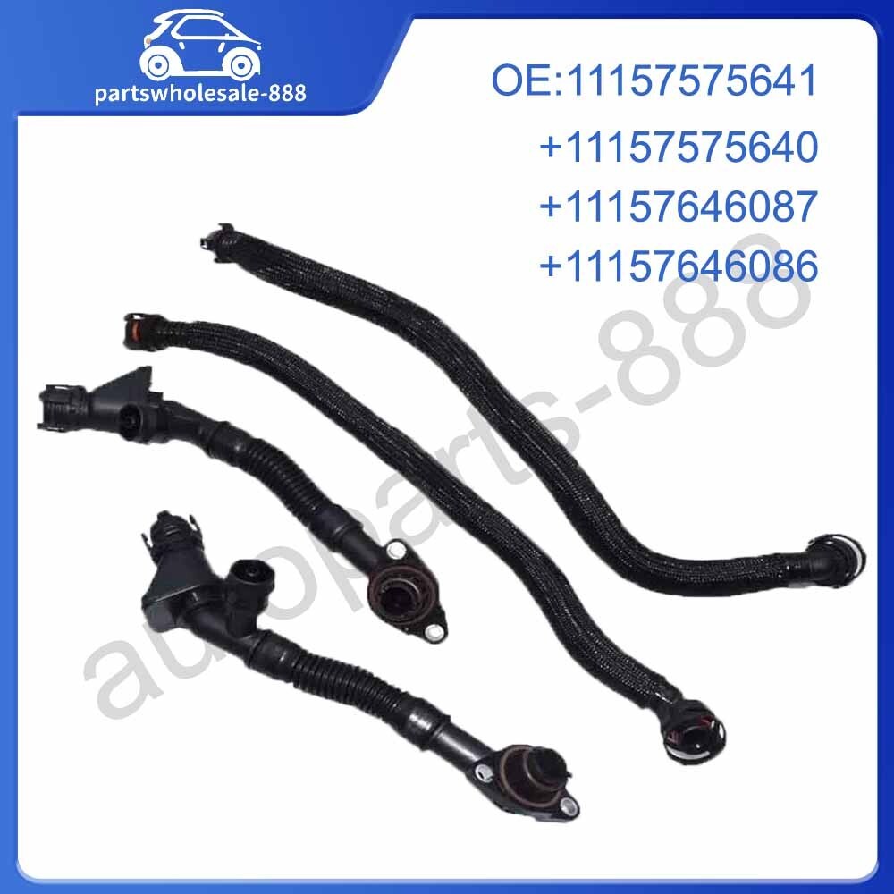 4-piece left + right crankcase ventilation pipe pack suitable for BMW 550i, 650i, 750i, 750Li, X5, X6