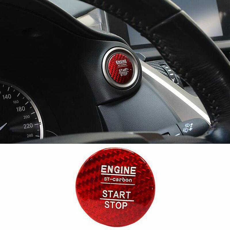for Lexus CT200h 14-2017 Red Dry Carbon Fiber Start Button Ignition Switch Cover