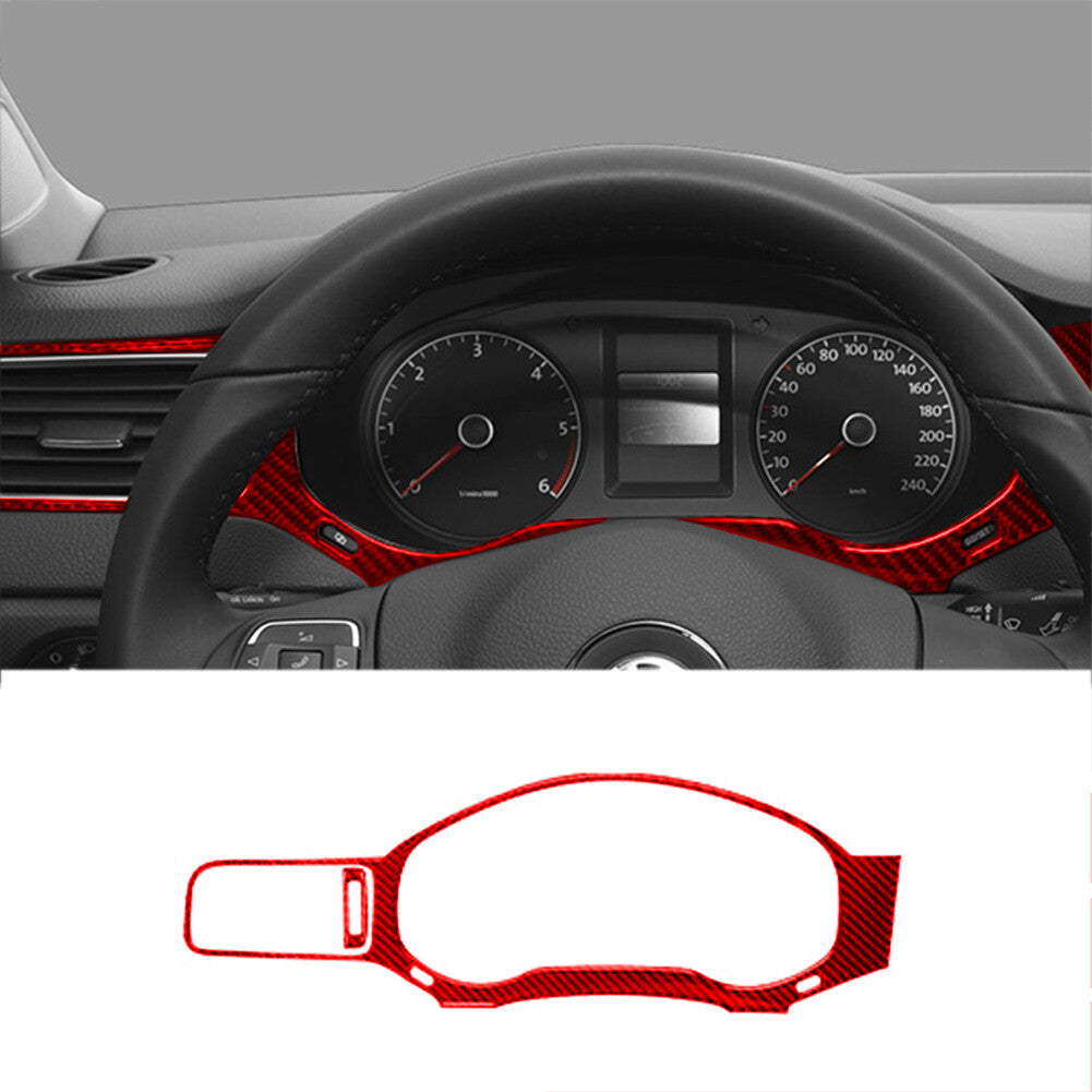 43Pcs Red Carbon Fiber Full Cover Trim Kit for Volkswagen for Jetta Sedan 2011-2014