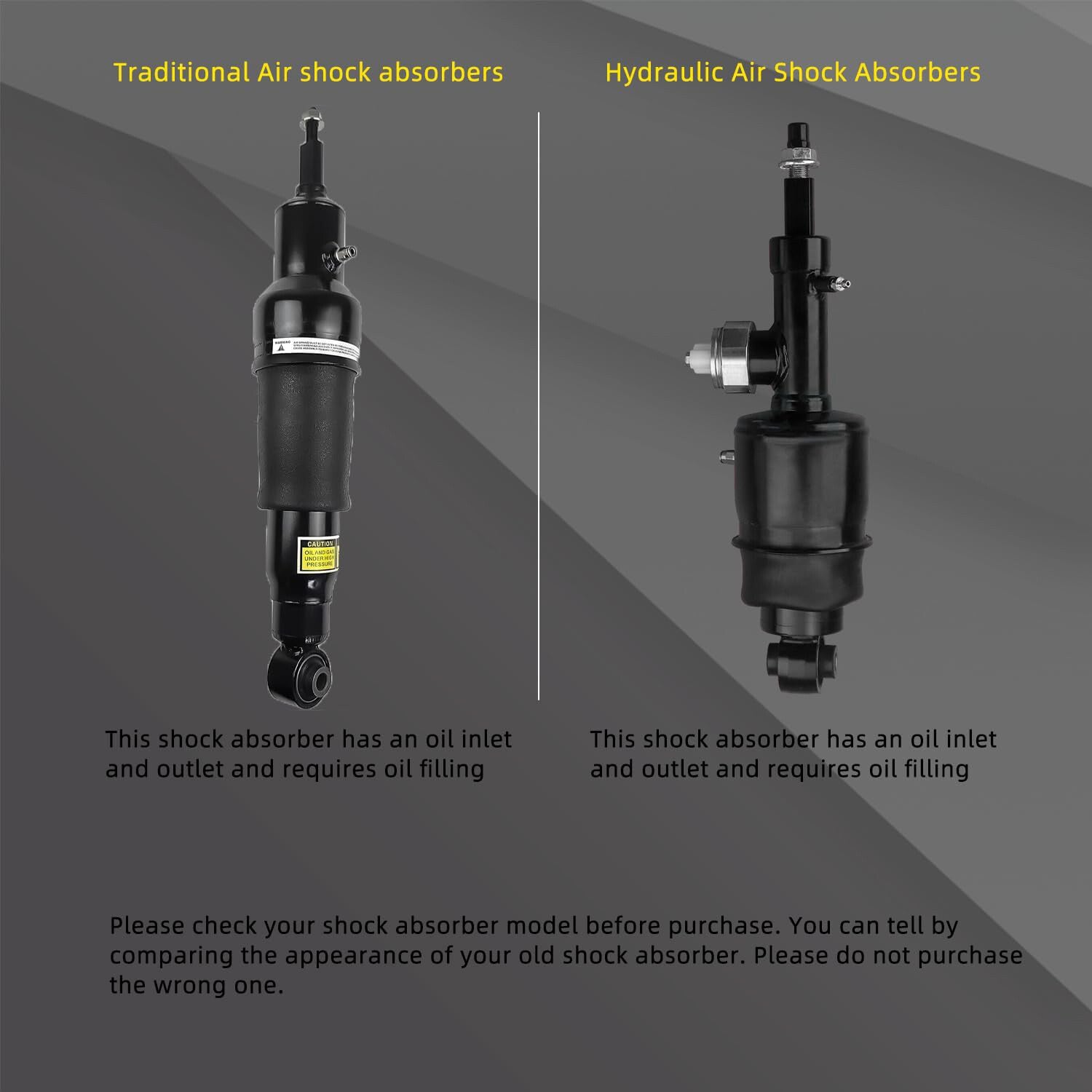 2-piece front left shock absorber assembly for BMW X5, X6, E70, E71 xDrive 07-14