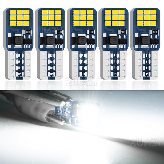5X CANBUS Error Free T10 W5W 194 168 Wedge Interior LED Light Bulbs Dome Reading