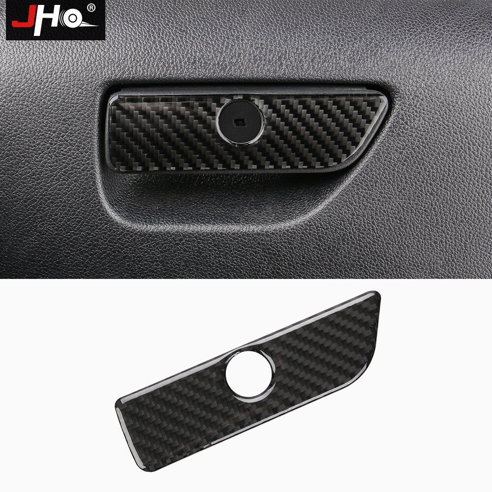 Real Carbon Fiber Copilot Glove Box Handle Cover Trim for Ford Explorer 2013-19