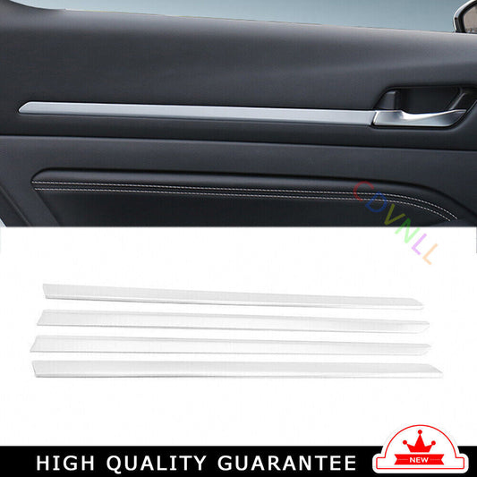 Inner Door Panel Cover Trim 4PCS for Nissan Altima Teana 2019-2022 Silver Steel